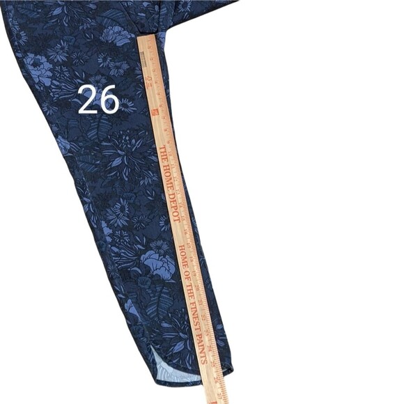 Marine Layer Re-Spun Allison Pant in floral navy - blue elastic waist size Small - Picture 6 of 11